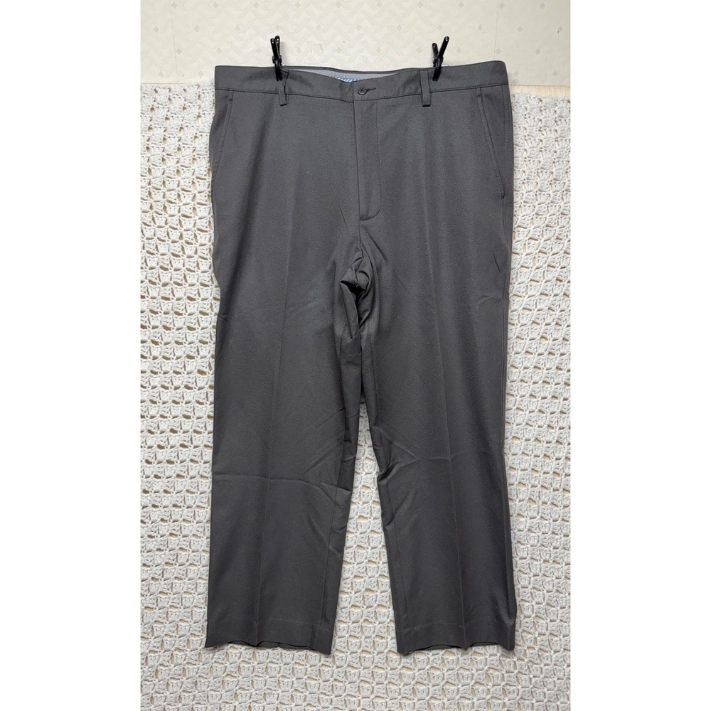 Footjoy Golf Pants Mens 38x30 Fits 38x28 Gray Flat Front Performance Straight